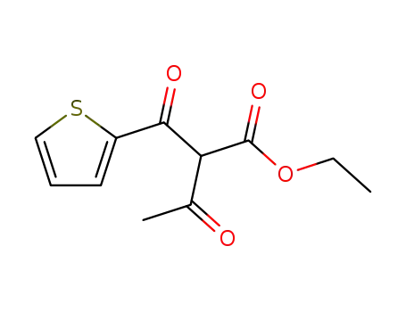 Molecular Structure of 13892-51-8 (3-Oxo-2-(thiophene-2-carbonyl)-butyric acid ethyl ester)