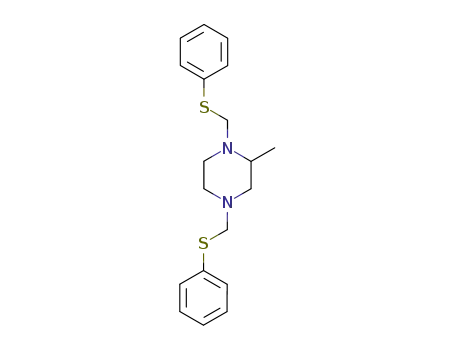 Molecular Structure of 6326-34-7 (2-methyl-1,4-bis[(phenylsulfanyl)methyl]piperazine)