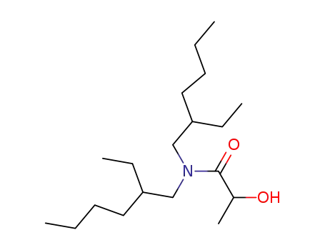 Molecular Structure of 6334-12-9 (N,N-bis(2-ethylhexyl)-2-hydroxypropanamide)