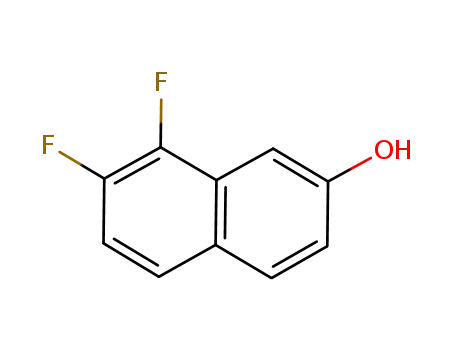 Molecular Structure of 675132-42-0 (7.8-Difluoro-2-Naphthol)