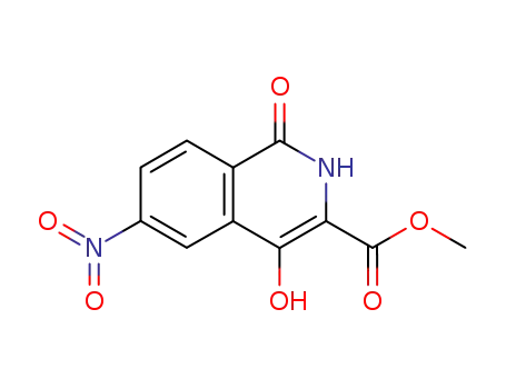 Molecular Structure of 67643-23-6 ((3Z)-3-[hydroxy(methoxy)methylidene]-6-nitro-2,3-dihydroisoquinoline-1,4-dione)