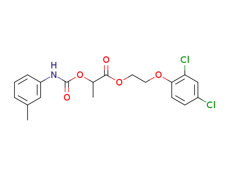 Molecular Structure of 7399-77-1 (2-(2,4-dichlorophenoxy)ethyl 2-{[(3-methylphenyl)carbamoyl]oxy}propanoate)