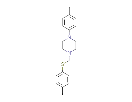 Molecular Structure of 6326-33-6 (1-(4-methylphenyl)-4-{[(4-methylphenyl)sulfanyl]methyl}piperazine)
