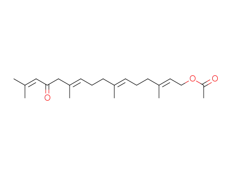 Molecular Structure of 78020-97-0 (2,6,10,14-Hexadecatetraen-4-one,
16-(acetyloxy)-2,6,10,14-tetramethyl-, (E,E,E)-)