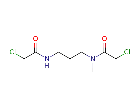 Molecular Structure of 128207-37-4 (2-Chloro-N-[3-(2-chloro-acetylamino)-propyl]-N-methyl-acetamide)