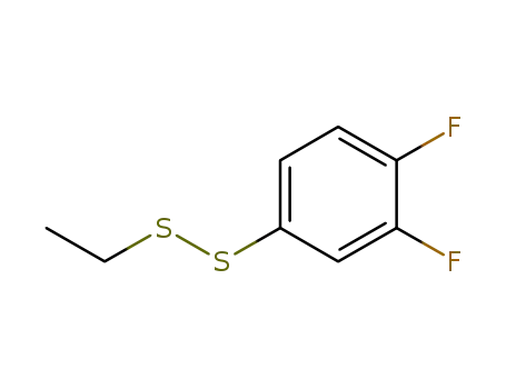 Molecular Structure of 1042696-49-0 (3,4-difluorophenyl ethyl disulfide)