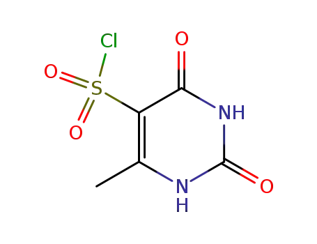 Molecular Structure of 6461-30-9 (6-METHYL-2,4-DIOXO-1,2,3,4-TETRAHYDROPYRIMIDINE-5-SULFONYL CHLORIDE)