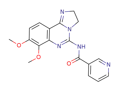 Molecular Structure of 677338-12-4 (N-(2,3-Dihydro-7,8-dimethoxyimidazo[1,2-c]quinazolin-5-yl)-3-pyridinecarboxamide)