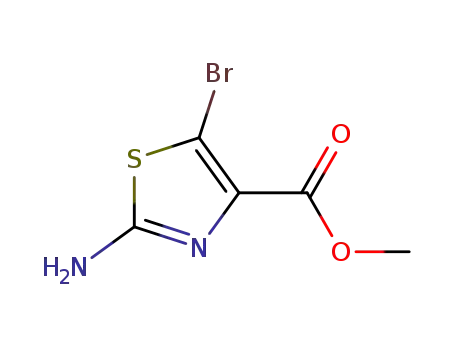 Molecular Structure of 850429-60-6 (Methyl 2-amino-5-bromothiazole-4-carboxylate)
