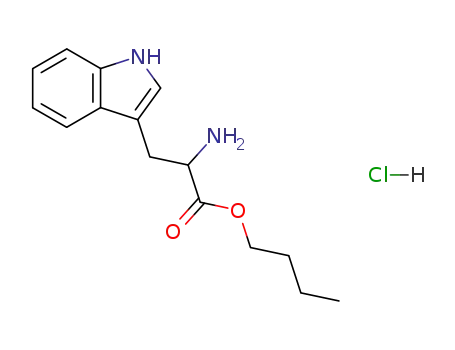 Molecular Structure of 7401-26-5 (DL-2-AMINO-3-INDOLYLPROPANOIC ACID BUTYL ESTER HYDROCHLORIDE)