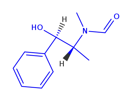 Molecular Structure of 67844-53-5 (N-[(1R,2S)-1-hydroxy-1-phenylpropan-2-yl]-N-methylformamide)