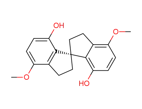 Molecular Structure of 636601-30-4 ((S)-4,4'-DiMethoxy-7,7'-dihydroxy-1,1'-spirobiindane)