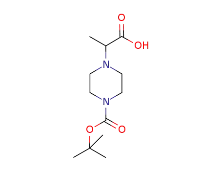Molecular Structure of 680579-19-5 (2-(1-TERT-BUTOXYCARBONYLPIPERAZIN-4-YL)PROPIONIC ACID)
