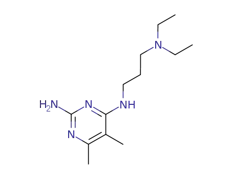 Molecular Structure of 63731-93-1 (4-[γ-(Diethylamino)propylamino]-5,6-dimethyl-2-pyrimidinamine)