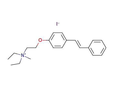 Molecular Structure of 63977-65-1 (N,N-diethyl-N-methyl-2-{4-[(E)-2-phenylethenyl]phenoxy}ethanaminium iodide)