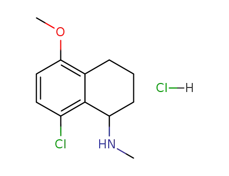 Molecular Structure of 30074-74-9 (8-chloro-5-methoxy-N-methyl-1,2,3,4-tetrahydronaphthalen-1-aminium chloride)