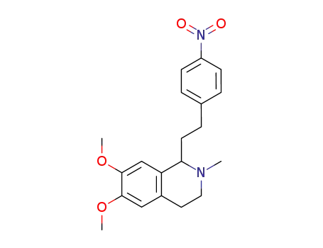 Molecular Structure of 63937-57-5 (6,7-Dimethoxy-2-methyl-1-(4-nitrophenethyl)-1,2,3,4-tetrahydroisoquinoline)