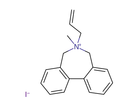 Molecular Structure of 63918-56-9 (5-methyl-5-[(1E)-prop-1-en-1-yl]-10,11-dihydro-5H-dibenzo[b,f]azepinium iodide)