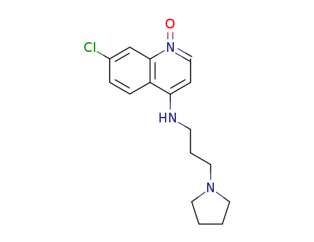 63937-25-7,7-Chloro-N-[3-(1-pyrrolidinyl)propyl]-4-quinolinamine1-oxide,Quinoline,7-chloro-4-[[3-(1-pyrrolidinyl)propyl]amino]-, 1-oxide (7CI)