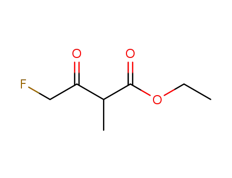 Molecular Structure of 685-84-7 (Butanoic  acid,  4-fluoro-2-methyl-3-oxo-,  ethyl  ester)