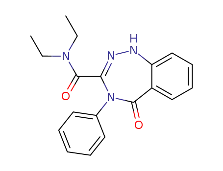 Molecular Structure of 63931-91-9 (N,N-diethyl-5-oxo-4-phenyl-4,5-dihydro-1H-1,2,4-benzotriazepine-3-carboxamide)