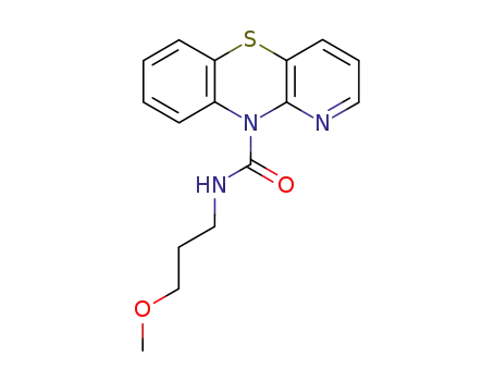 Molecular Structure of 63886-04-4 (N-(3-Methoxypropyl)-10H-pyrido[3,2-b][1,4]benzothiazine-10-carboxamide)