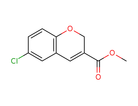 Molecular Structure of 68281-65-2 (6-CHLORO-2H-CHROMENE-3-CARBOXYLIC ACID METHYL ESTER)