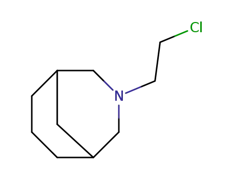 Molecular Structure of 87942-52-7 (3-Azabicyclo[3.3.1]nonane, 3-(2-chloroethyl)-)