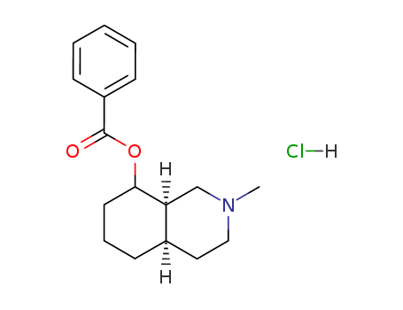 [(4aS,8aS)-2-methyl-1,2,3,4,4a,5,6,7,8,8a-decahydroisoquinolin-2-ium-8-yl] benzoate chloride