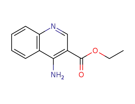 Molecular Structure of 93074-72-7 (4-Amino-quinoline-3-carboxylic acid ethyl ester)