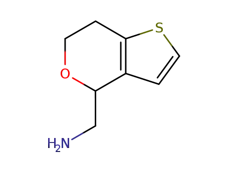 Molecular Structure of 63932-26-3 ((6,7-Dihydro-4H-thieno[3,2-c]pyran-4-yl)methylamine)