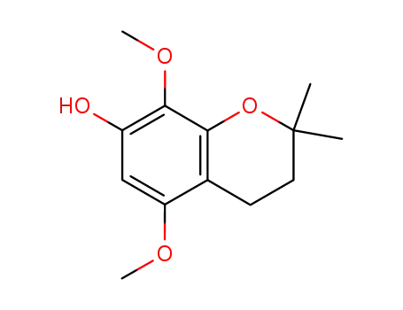 Molecular Structure of 93107-81-4 (2H-1-Benzopyran-7-ol, 3,4-dihydro-5,8-dimethoxy-2,2-dimethyl-)