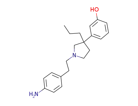 Molecular Structure of 63951-04-2 (3-[1-(4-Aminophenethyl)-3-propyl-3-pyrrolidinyl]phenol)