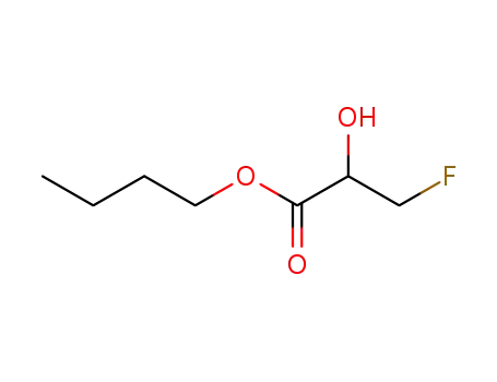 Molecular Structure of 687-65-0 (Propanoic  acid,  3-fluoro-2-hydroxy-,  butyl  ester)