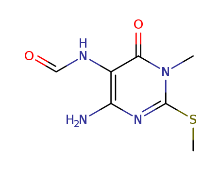 Formamide,N-[4-amino-1,6-dihydro-1-methyl-2-(methylthio)-6-oxo-5-pyrimidinyl]-                                                                                                                          