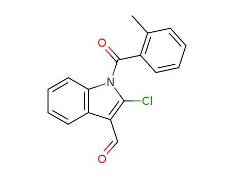 Molecular Structure of 68770-81-0 (2-chloro-1-(2-methylbenzoyl)-1H-indole-3-carbaldehyde)