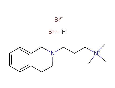 64047-68-3,2-[3-(trimethylammonio)propyl]-1,2,3,4-tetrahydroisoquinolinium dibromide,2(1H)-Isoquinolinepropanaminium,3,4-dihydro-N,N,N-trimethyl-, bromide, hydrobromide (9CI); Ammonium,[3-(3,4-dihydro-2(1H)-isoquinolyl)propyl]trimethyl-, bromide, hydrobromide(5CI)