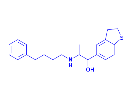 (1S)-1-(2,3-dihydro-1-benzothiophen-5-yl)-2-(4-phenylbutylamino)propan-1-ol