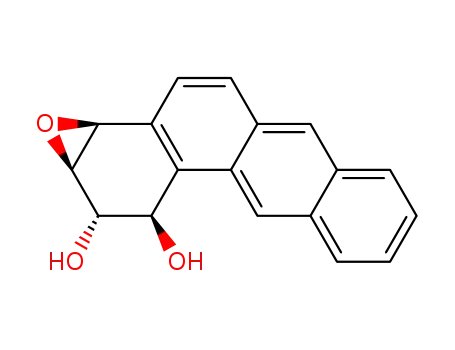 Molecular Structure of 64838-75-1 ((1aR,10R,11S,11aS)-1a,10,11,11a-tetrahydrotetrapheno[3,4-b]oxirene-10,11-diol)