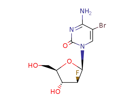 Molecular Structure of 69123-93-9 (2'-fluoro-5-bromo-1-beta-D-arabinofuranosylcytosine)