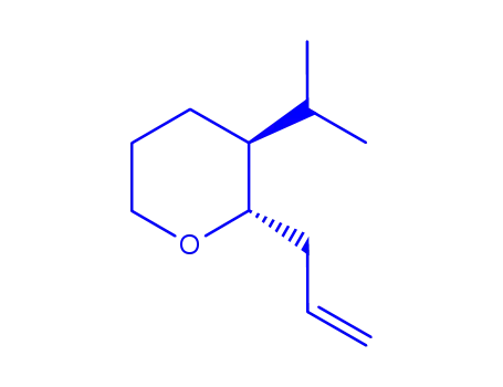 Molecular Structure of 645413-27-0 (2H-Pyran,tetrahydro-3-(1-methylethyl)-2-(2-propenyl)-,(2R,3S)-rel-(9CI))