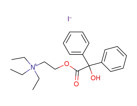 Molecular Structure of 6422-50-0 (N,N,N-triethyl-2-{[hydroxy(diphenyl)acetyl]oxy}ethanaminium iodide)