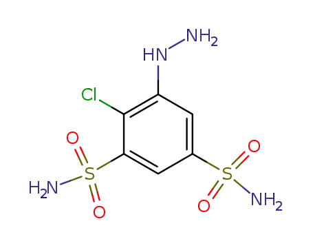 Molecular Structure of 644-59-7 (4-Chloro-5-hydrazino-1,3-benzenedisulfonamide)