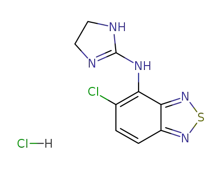 Molecular Structure of 64461-82-1 (Tizanidine hydrochloride)