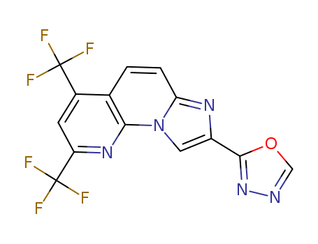 8-(1,3,4-OXADIAZOL-2-YL)-2,4-BIS(TRIFLUOROMETHYL)IMIDAZO[1,2-A][1,8]NAPHTHYRIDINE