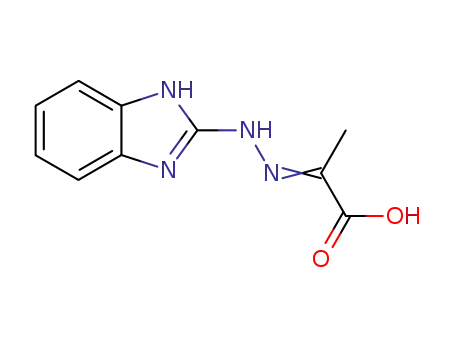 Molecular Structure of 88282-00-2 (Propanoic acid, 2-(1H-benzimidazol-2-ylhydrazono)-)