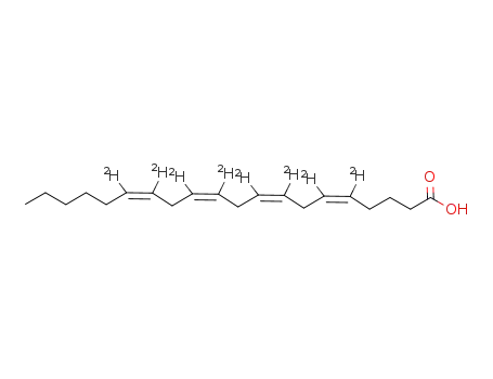 Molecular Structure of 69254-37-1 (5Z,8Z,11Z,14Z-EICOSATETRAENOIC-5,6,8,9,11,12,14,15-D8 ACID)