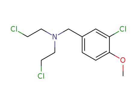 Molecular Structure of 64236-10-8 (2-chloro-N-(2-chloroethyl)-N-(3-chloro-4-methoxybenzyl)ethanamine)