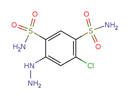 Molecular Structure of 643-25-4 (4-Chloro-6-hydrazino-1,3-benzenedisulfonamide)