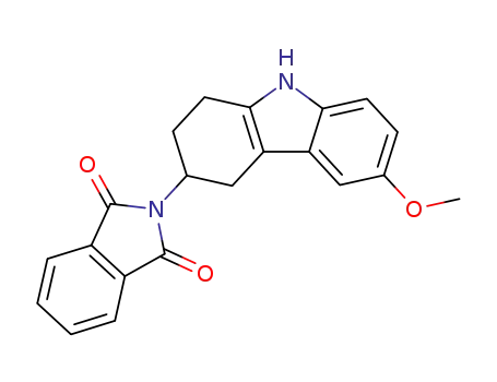 Molecular Structure of 147009-21-0 (N-(6-methoxy-1,2,3,4-tetrahydrocarbazol-3-yl)phthalimide)